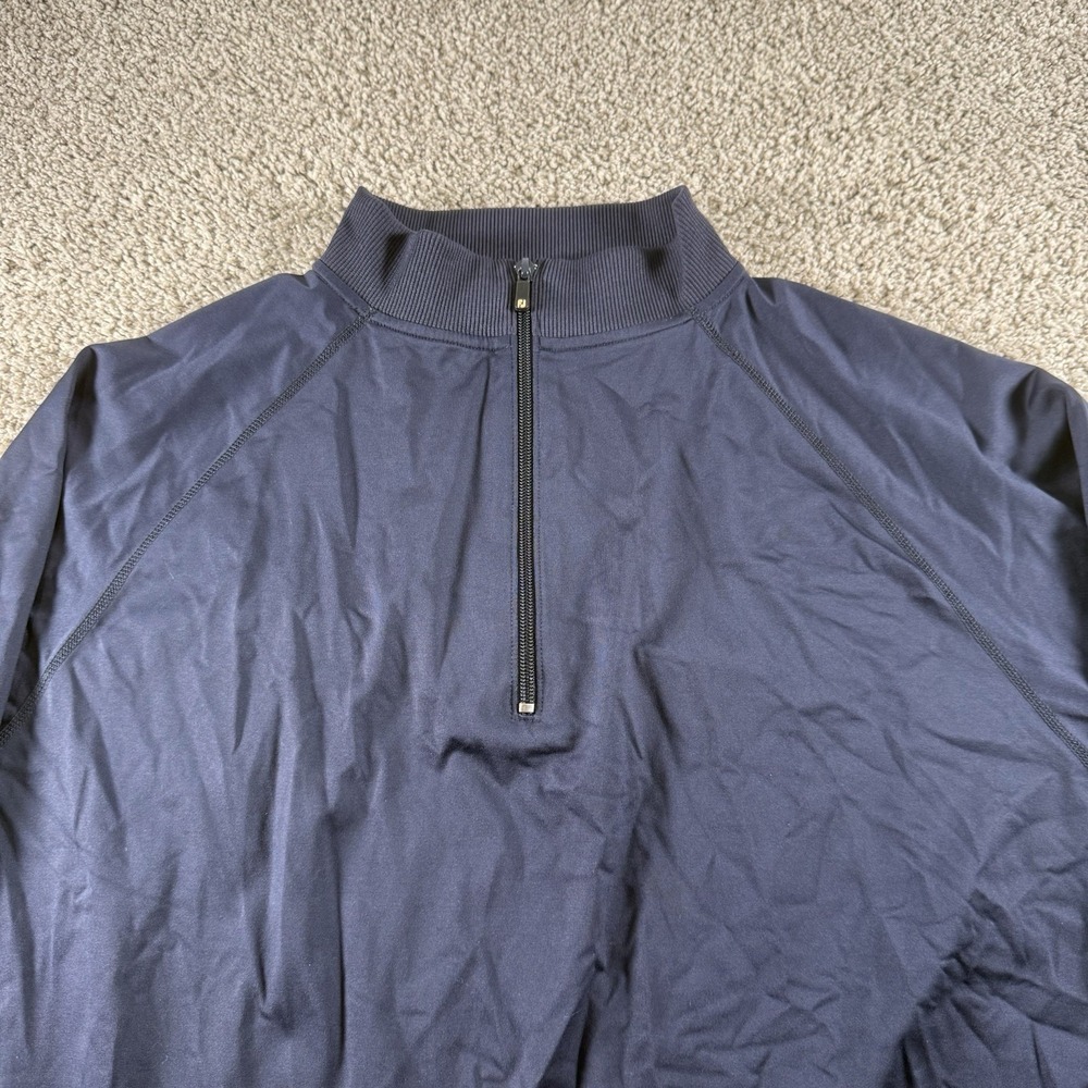 FootJoy Sweater Mens XL Navy 1/4 Zip Pullover Golf Active Performance Classic - Picture 2 of 15